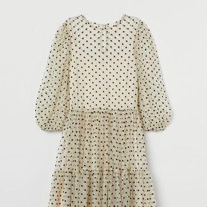 NWT H&M Flock-Print Mesh Dress XS